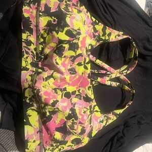 lululemon athletica Pink and Yellow Patterned Top
